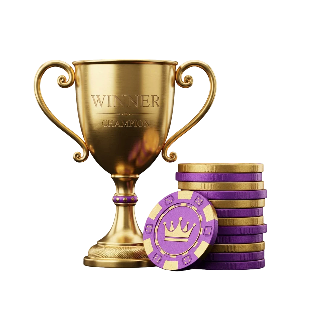 Trophy standing beside stacked casino chips, marking the confirmed-strengths summary above
