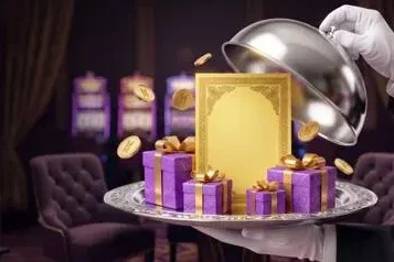 A server lifting a tray to toast a new casino welcome bonus