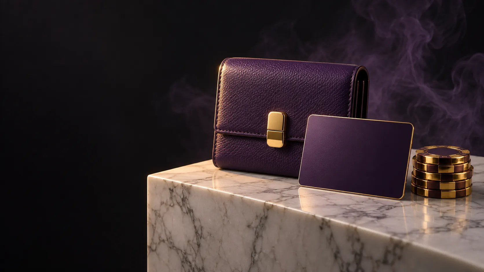 Leather wallet resting on a marble surface, styled for a withdrawal guide